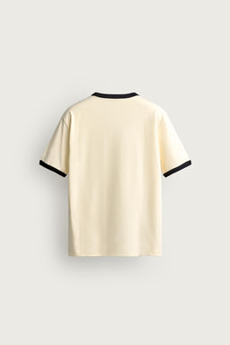 CAMISETA RIB CONTRASTE B?SICA / Crudo - Zara фото 8