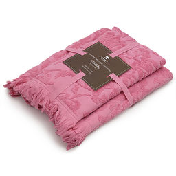 Набор махровых полотенец VERSAL 2 шт. (50х90 - 1 шт., 70х140 - 1шт.), 100% хлопок, 450 гр./кв.м. Сирень