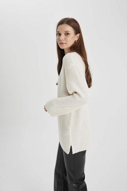 Пуловер-туника стандартного кроя - Defacto фото 7