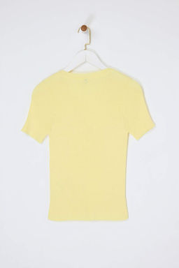 Sar? Bisiklet Yaka Asimetrik Dugme Detayl? Fitted Triko Ince Bluz TWOSS26BZ00285 - Trendyolmilla фото 2