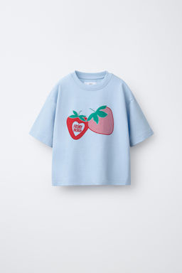 CAMISETA PARCHE TOMATES / Azul claro