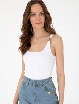 Beyaz Slim Fit Triko Ti__rt - Pierre cardin фото 3