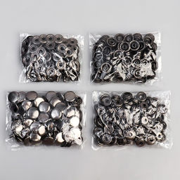 Цена за 100 шт. Кнопка установочная, Омега (О-образная), железная, d = 15 мм, цвет чёрный никель - Simaland фото 4