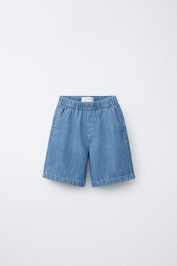 BERMUDA DENIM CON ALGOD?N Y LINO / Azul - Zara фото 2