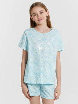 Комплект домашний для девочек голубой с единорогами - Mark formelle фото 3