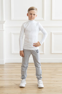 Брюки детские серый меланж скейт