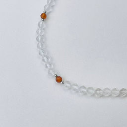 Бусы из Горного Хрусталя и Граната Спессартин с кулоном из Лодолита - Радуга самоцветов фото 3