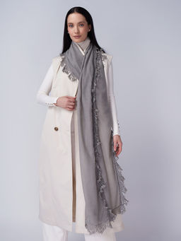 Большой, мягкий, тонкий и очень нежный двусторонний палантин с рисунком. - Tantino фото 13