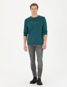 Зеленый свитшот с круглым вырезом - Cacharel фото 5