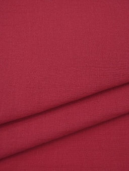 Муслин двухслойный с эффектом жатости цв.Малина, ш.1.38м, хлопок-100%, 110гр/м.кв