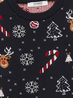 Bisiklet Yaka Y?lba?? Temal? Erkek ?ocuk Triko Kazak - Waikiki фото 2