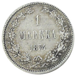 1 марка 1874 года Русская Финляндия