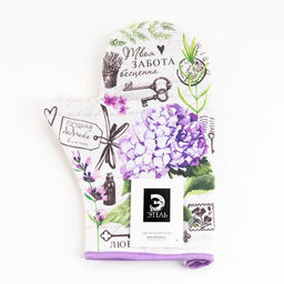 Варежка-прихватка Лучшая бабушка 20х28см,саржа, 100% х/л, ватин 250г/м2 - Этель фото 4