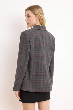 Antrasit-Bordo Blazer Ceket TWOAW26BC00061