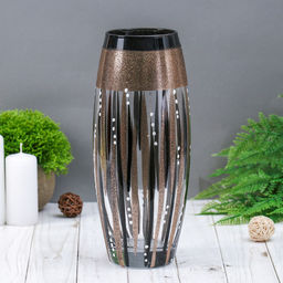 Ваза для цветов «Металлик», 7.5×11×26 см, стекло