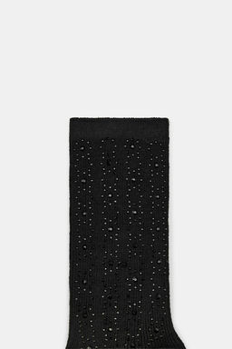 RIBBED RHINESTONE SOCKS - Zara фото 2