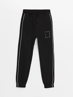 Beli Lastikli Bask?l? Erkek ?ocuk Jogger E?ofman Alt?