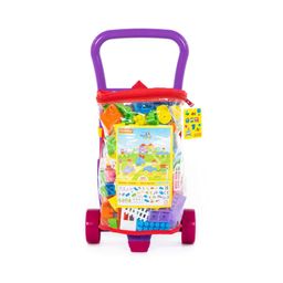 Тележка Caddie + конструктор Строитель (160 элементов) (в пакете) - Полесье фото 7