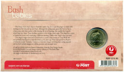 1 доллар 2011 года Австралия Детеныши диких животных Динго (в конверте с почтовой маркой)