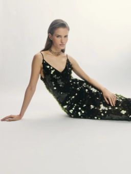 Платье миди с пайетками / Zarina