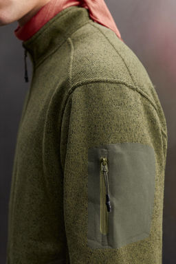 CONTRAST FLEECE KNIT CARDIGAN - Zara фото 5