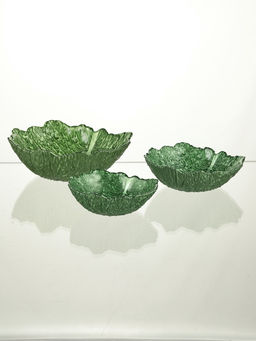 Набор салатников "Листья" 21х24х5,5 см, зеленые