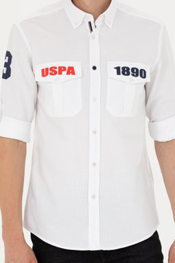 Мужская белая рубашка с длинным рукавом - U.s. polo assn фото 20