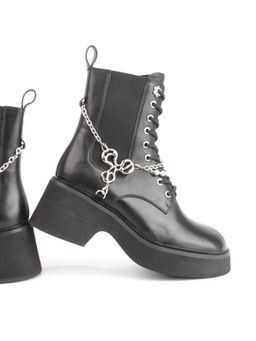 01-GZ6190-L61 BLACK Ботинки демисезонные женские (натуральная кожа) - Фабричный китай фото 12