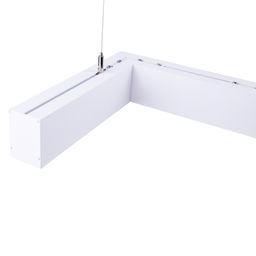 ULO-K19A 30W/4000K/Z30-120 IP40 WHITE Светильник линейный светодиодный подвесной. Зигзагообразный, профиль 50х70мм. Белый свет (4000K). 3000Лм. Алюминий. Цвет белый. TM Uniel