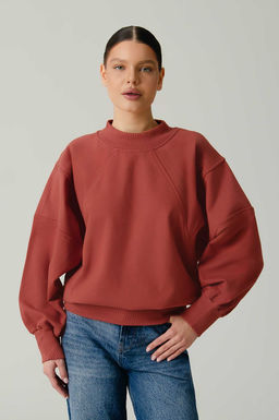 Арт. 15118 Свитшот женский с горлом one size (42-50) Цвет:терракотовый - Калинка фото 7