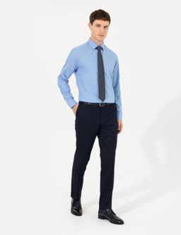 Mavi Slim Fit Uzun Kollu Klasik G_mlek