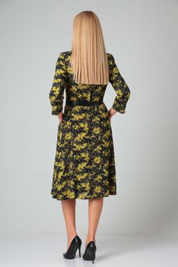 Платье Gamma & Gracia 410 горчичный черная рябина  фото 3
