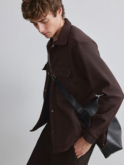 Regular Fit Erkek Dokulu G?mlek Ceket