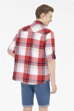 U. S. Polo Assn Мужская красная рубашка в шотландскую клетку - U.s. polo assn фото 12