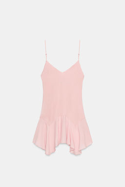VESTIDO COMBINADO VOLANTE / Rosa claro - Zara фото 6