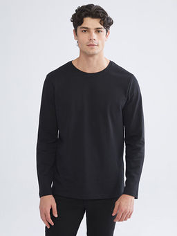 Bisiklet Yaka Uzun Kollu Erkek Ti??rt