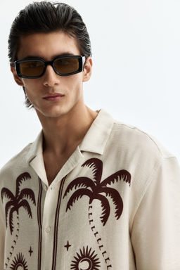 Camisa resort estampada Relaxed Fit - H&m фото 8