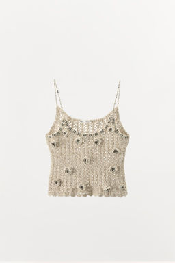 LIMITED EDITION CROCHET TOP WITH RAISED FLOWERS - Zara фото 4
