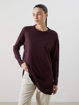 Bisiklet Yaka Kad?n Triko Tunik