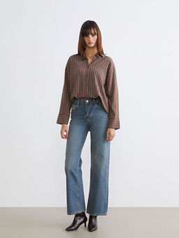 Wideleg Kad?n Jean Pantolon