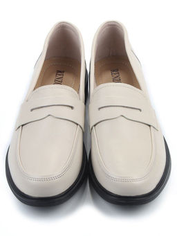 03-DYL128-3 BEIGE Лоферы женские (натуральная кожа)