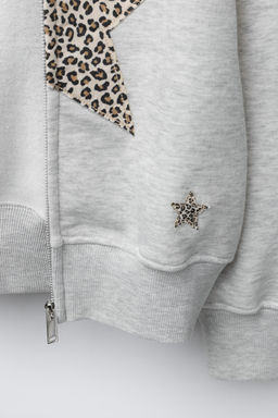 ANIMAL PRINT STAR ZIP-UP HOODIE - Zara фото 10
