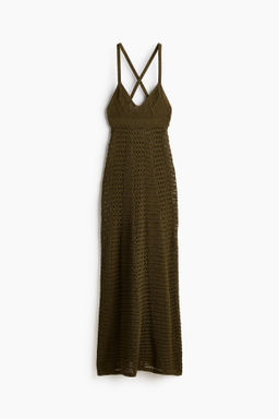 Maxivestido efecto crochet