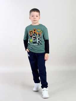 CRB wear / CWKB 63975-35-425 Джемпер для мальчика,хаки  фото 2