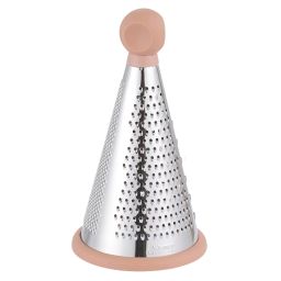 51177 WERNER Тёрка трёхсторонняя ELETTO, 23,5 см, с противоскользящим основанием. Цвет: серый. Материал: нержавеющая сталь, пластик, термопластичная резина.  фото 3