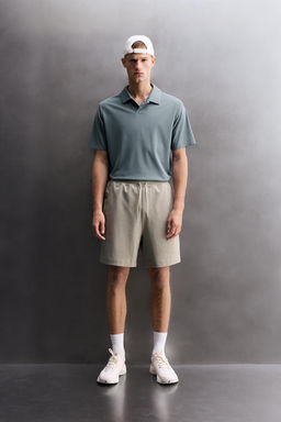 PANTALONES CORTOS TRAINING MEZCLA ALGOD?N 9 / Blanco