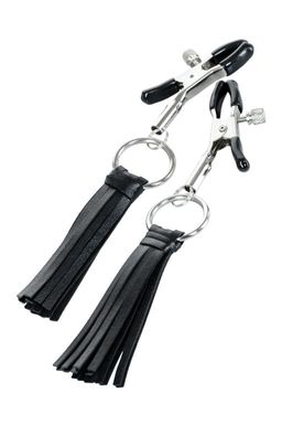 Зажимы для сосков TOYFA Theatre с кисточками, черные