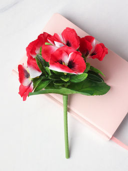 Цветок искусственный КРАСНЫЙ Фиалка 23 см / W01316-16 /уп 12/300/600/ 738969 - ГалеонТрейд фото 2