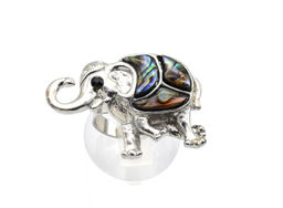 Кольцо с перламутром слон 37*26мм