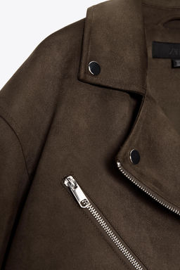 FAUX SUEDE BIKER JACKET - Zara фото 10